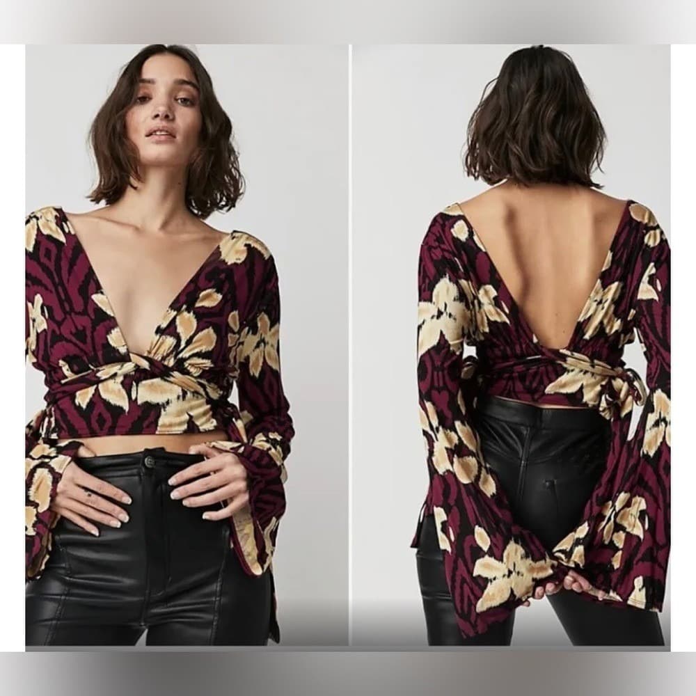 Bali Bell Sleeve Tie Front Top