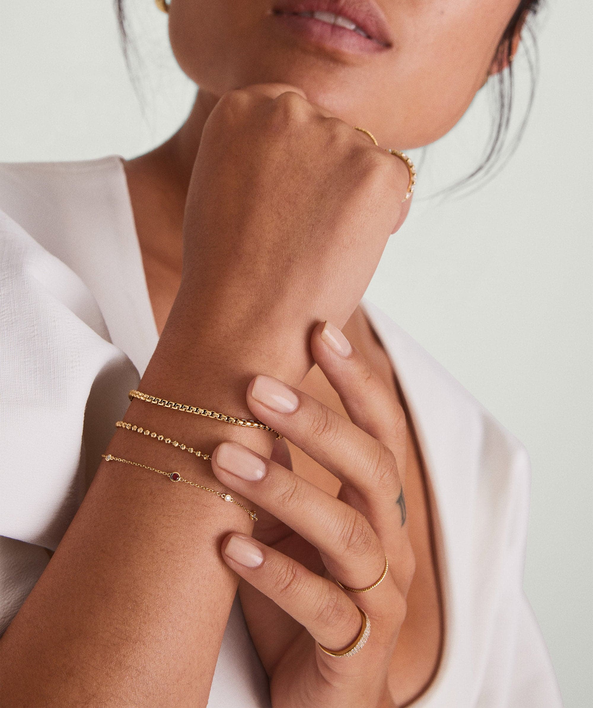 Multi Gemstone Station Bracelet