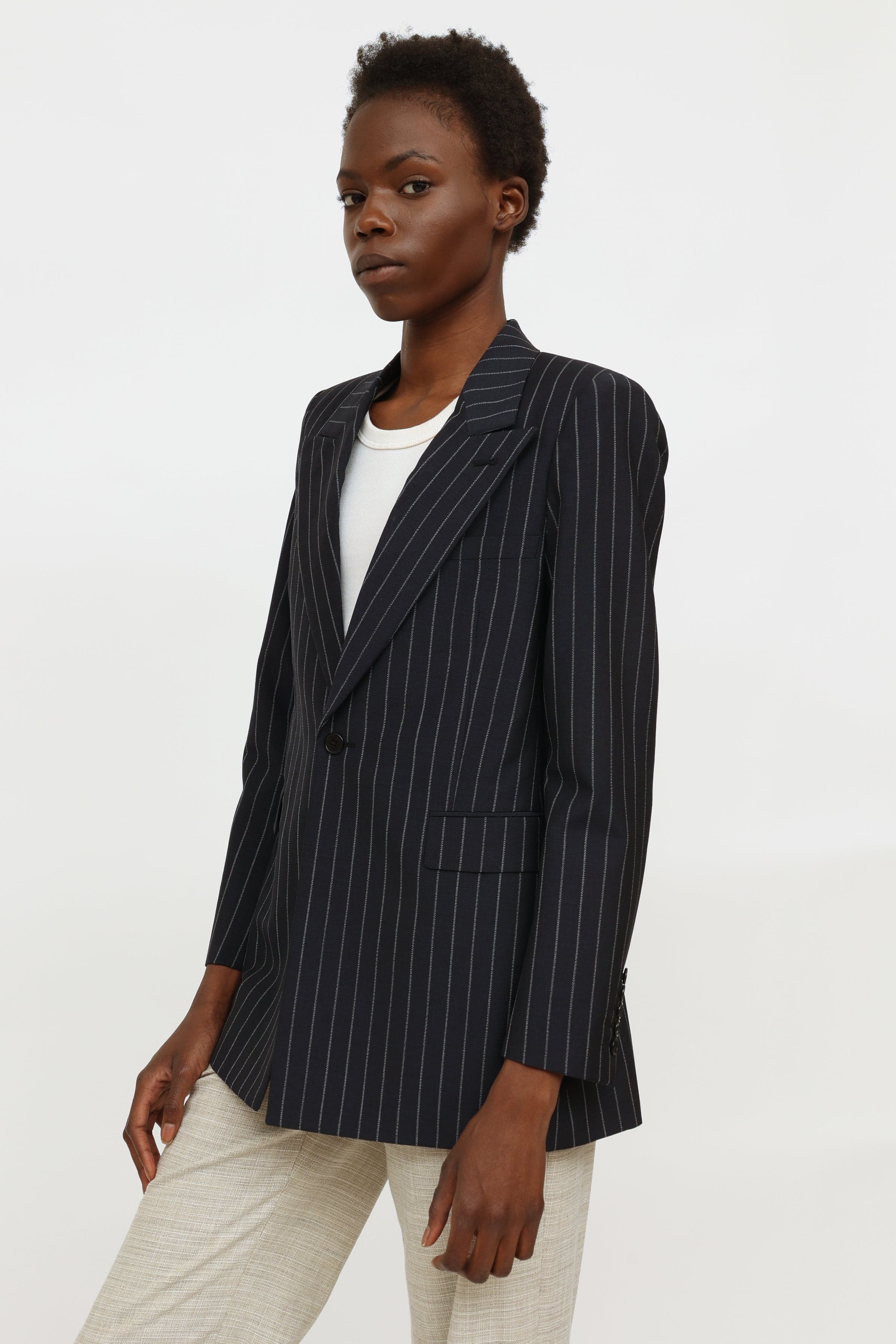 Pinstripe Blazer