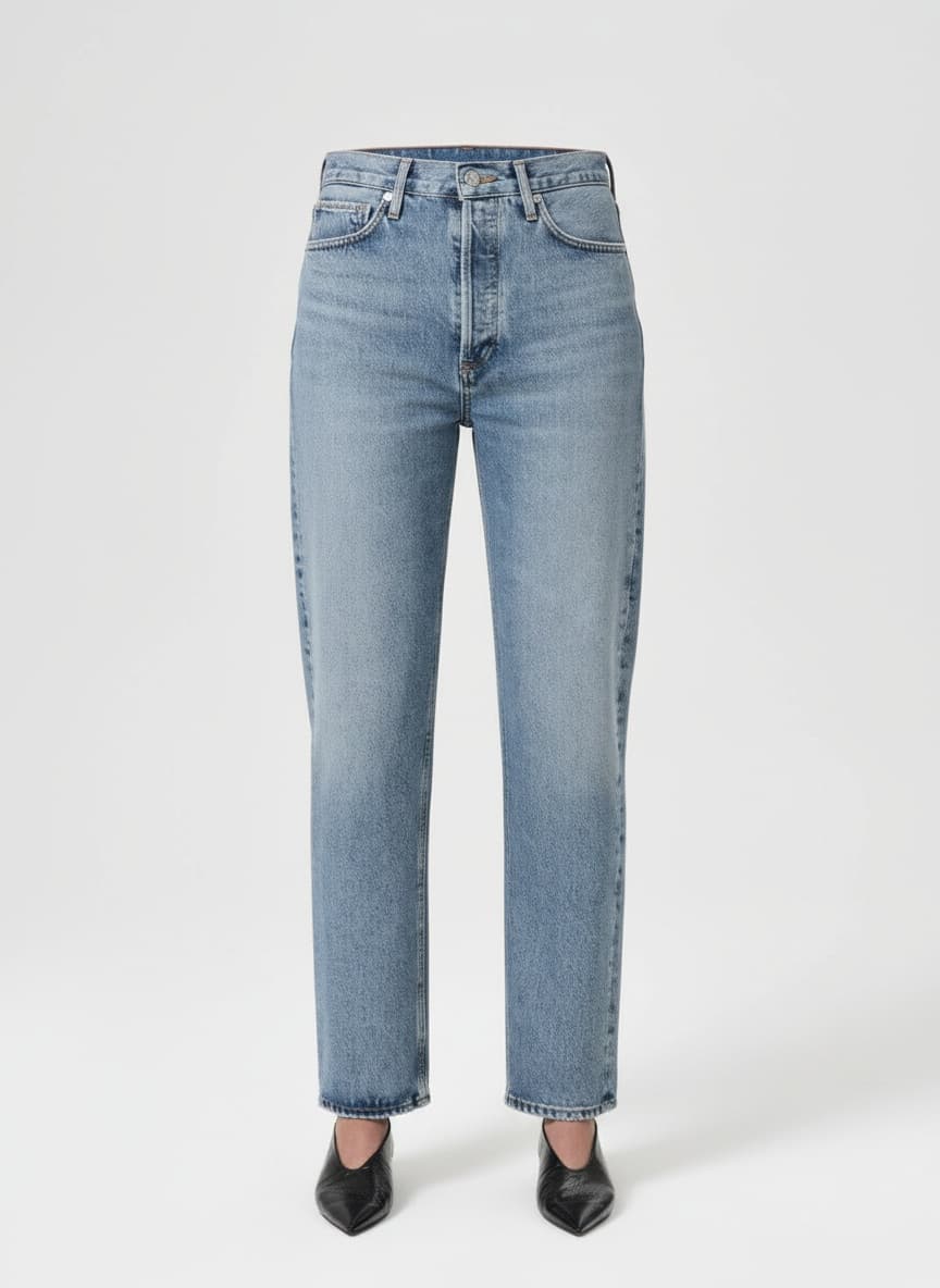 '90s Pinch Waist High Rise Straight Jeans