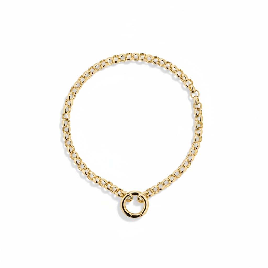 Bold Rolo Chain Charm Bracelet