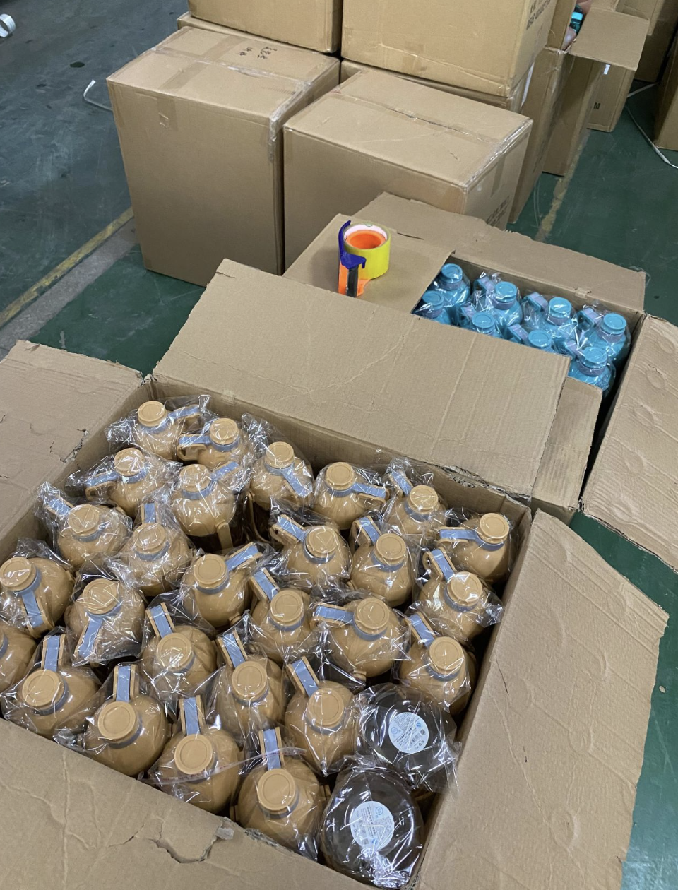 Packaged products ready for shipment after quality verification